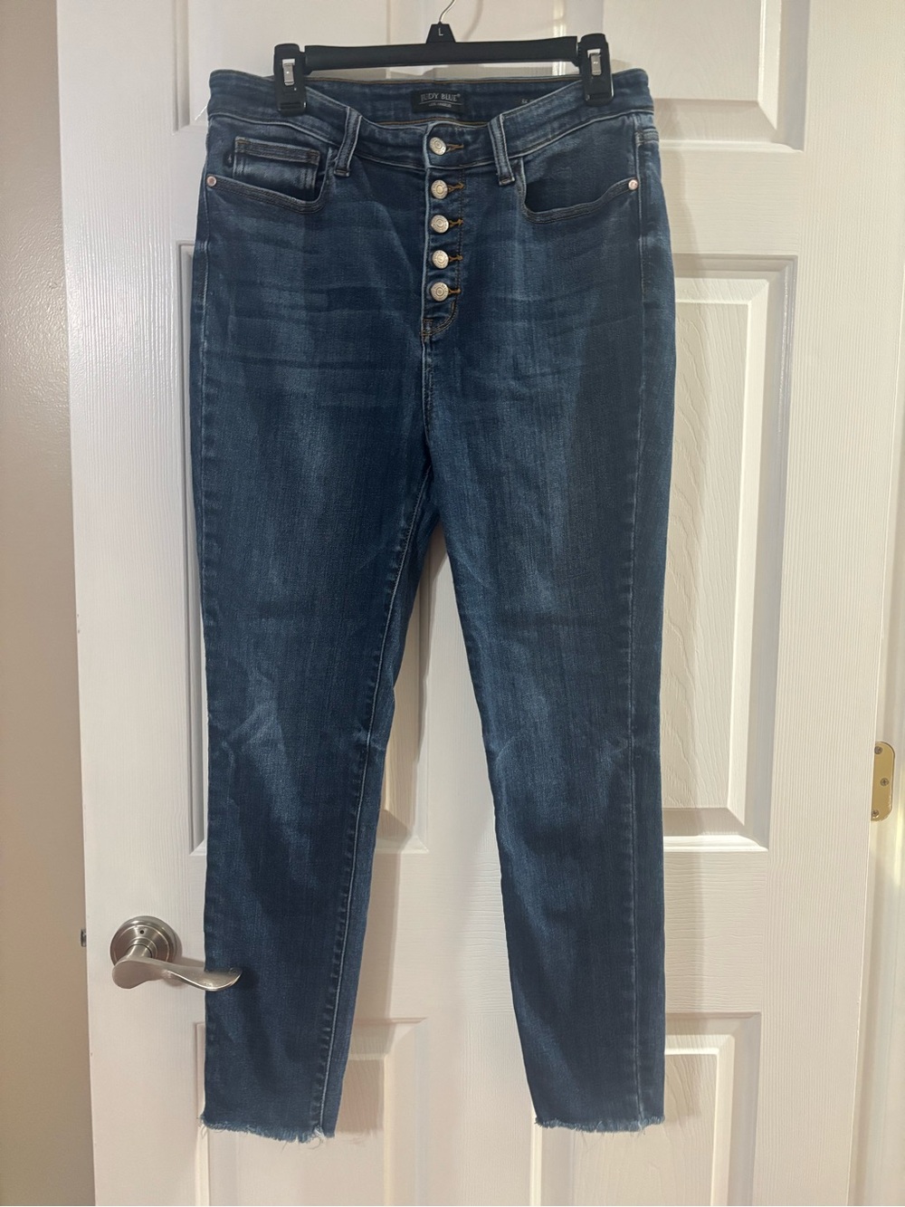 Judy Blue Indigo High-Rise Button-Fly Skinny Jeans